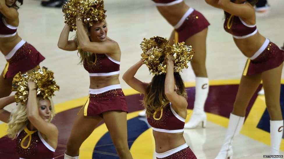 Cleveland Cavaliers cheerleaders perform in June 2015