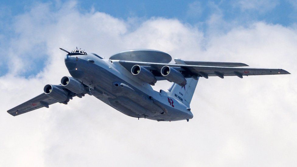 Archive photo of a Russian A-50 airborne early warning and control training aircraft