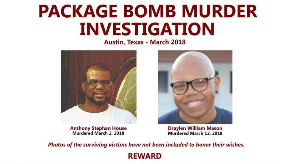 Grab from information leaflet with victim photographs of Anthony Stephan House and Draylen William Mason