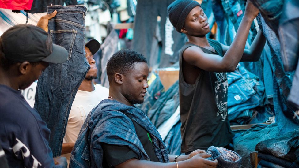 Jean sellers in Kampala, Uganda - Saturday 7 October 2023