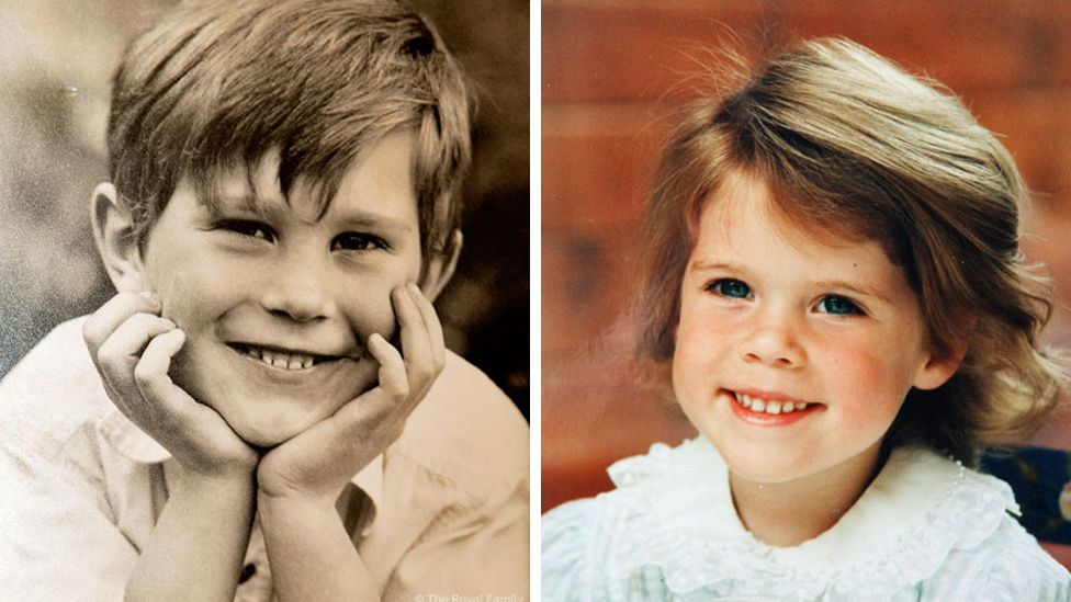 Jack Brooksbank and Princess Eugenie as children