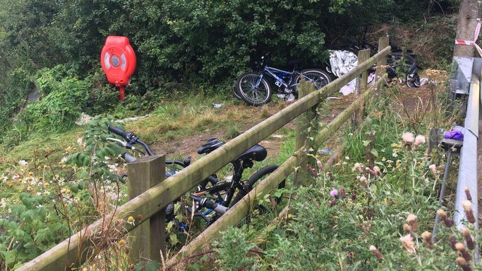 bikes at scene of enagh lough drowning