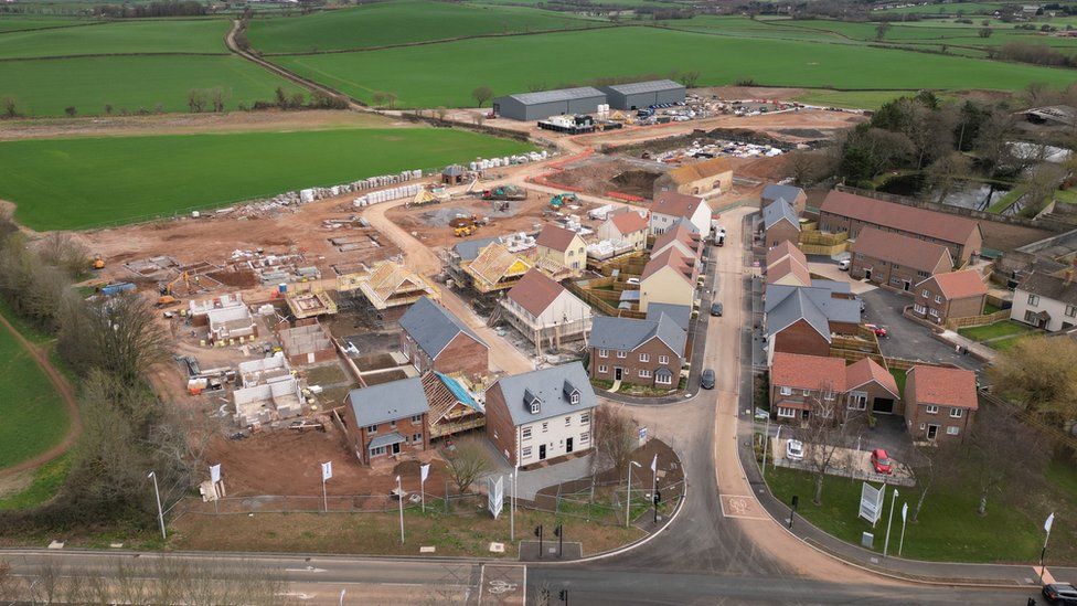 Aerial View Of The Cricketers Farm Development In Nether Stowey