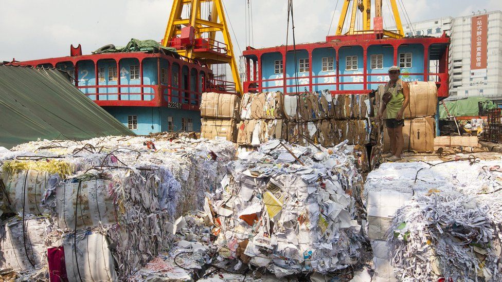 Waste piling up in Hong Kong