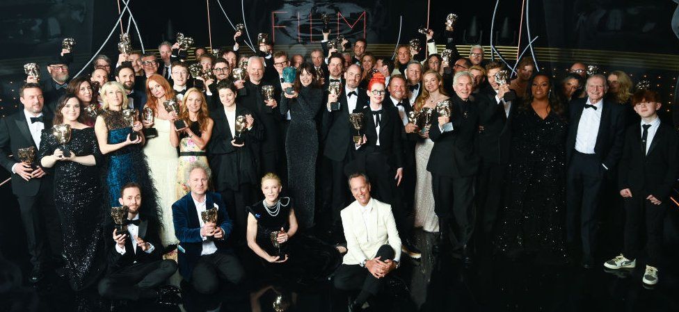 Group photo of Bafta winners