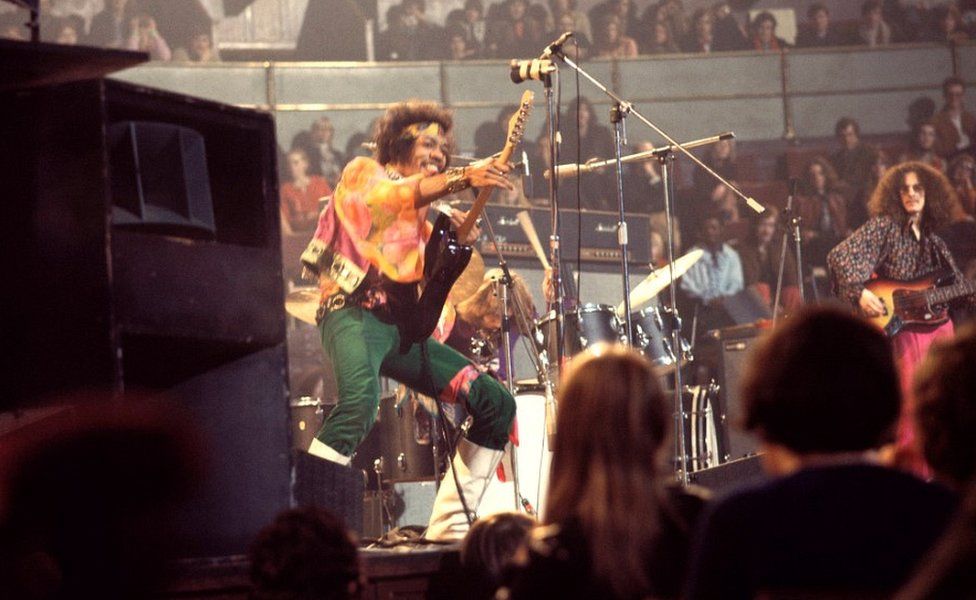 The Jimi Hendrix Experience at the Royal Albert Hall in London on 24th February 1969