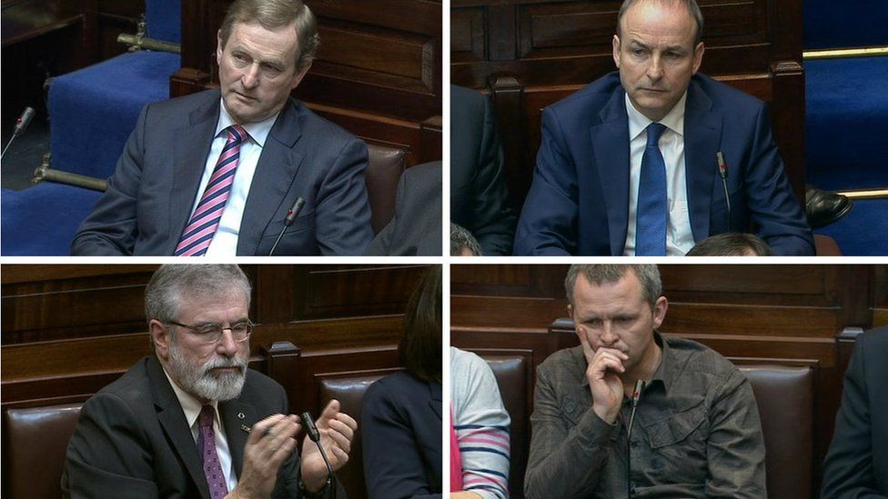 Enda Kenny, Micheál Martin, Richard Boyd Barrett and Gerry Adams have been nominated for taoiseach