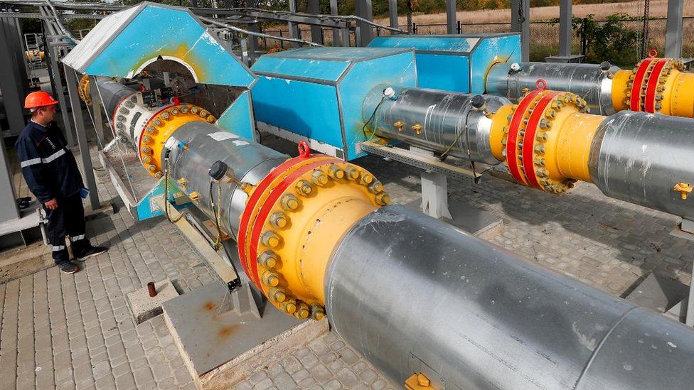 Σταθμός μέτρησης φυσικού αερίου στο Berehove στην Ουκρανία