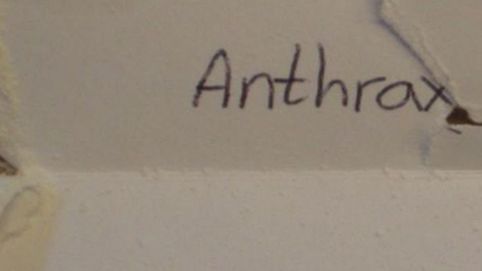 Envelope marked 'anthrax'