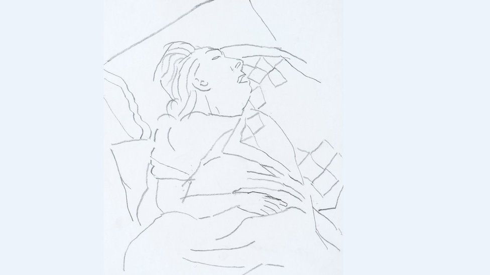 Norman made 30 sketches of his wife while he was by her bedside