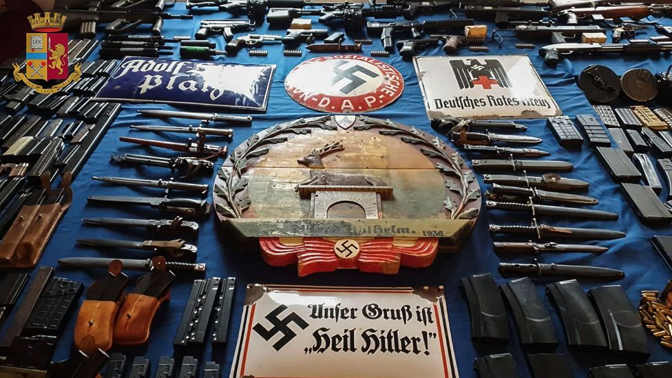 Nazi memorabilia and weapons