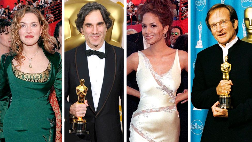 Kate Winslet, Daniel Day-Lewis, Halle Berry and Robin Williams on the Oscars red carpet
