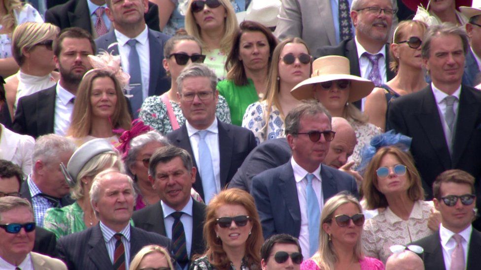 Leader of the opposition, Sir Keir Starmer, is spotted in the crowd