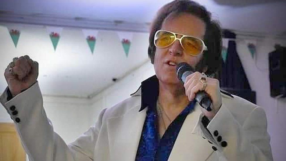 Wynne Roberts dressed as Elvis