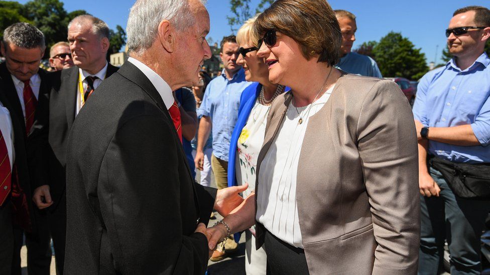 Arlene Foster with GAA officials