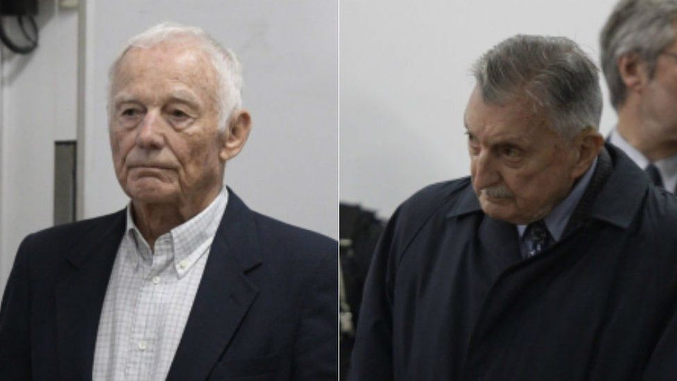 Pedro Muller (left) and Hector Sibilla in court in Buenos Aires. Photo: 11 December 2018