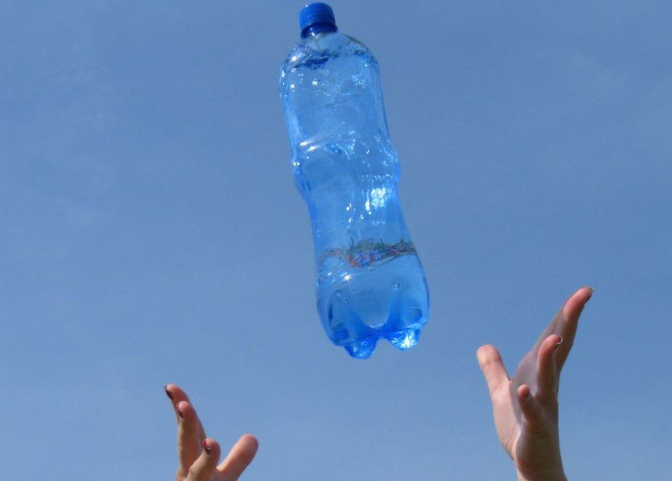 Norfolk pupils face detention for bottle-flip challenge - BBC News