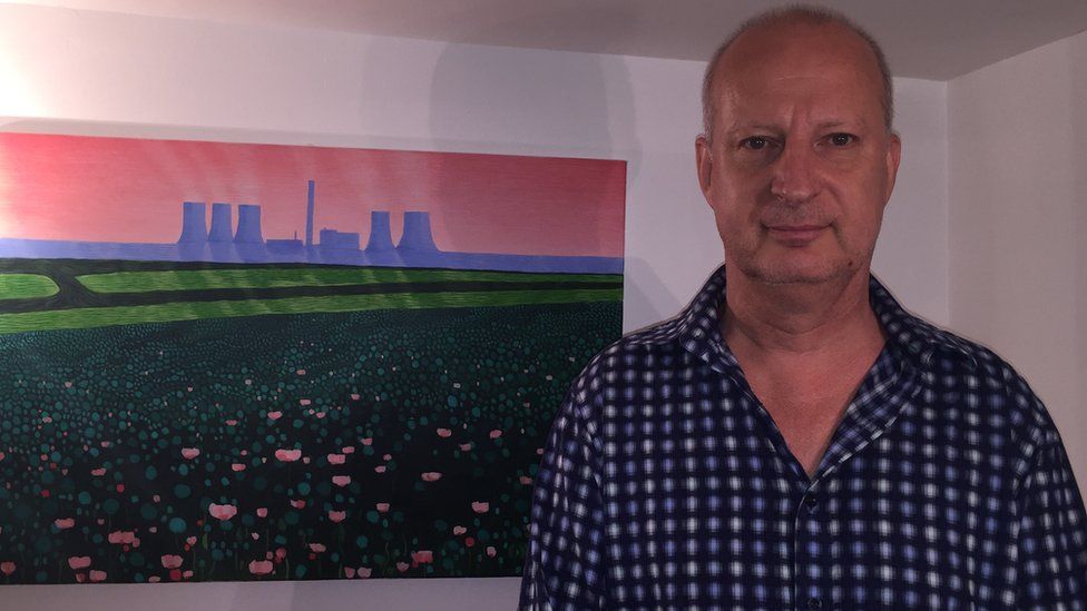 Francis Caton with power station art work