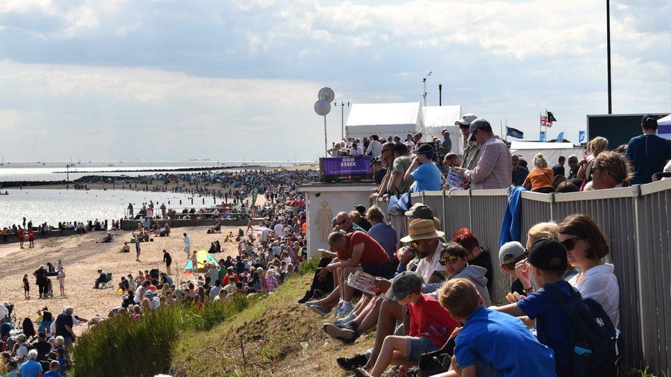 Thousands of people gathered in Clacton to watch the Airshow