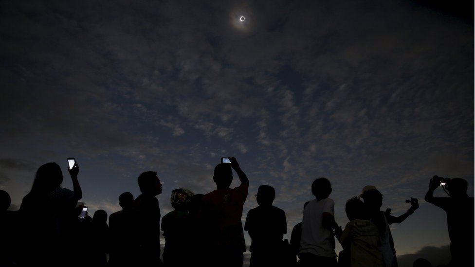 Total eclipse: Indonesia witnesses totality as Sun is blocked by the ...