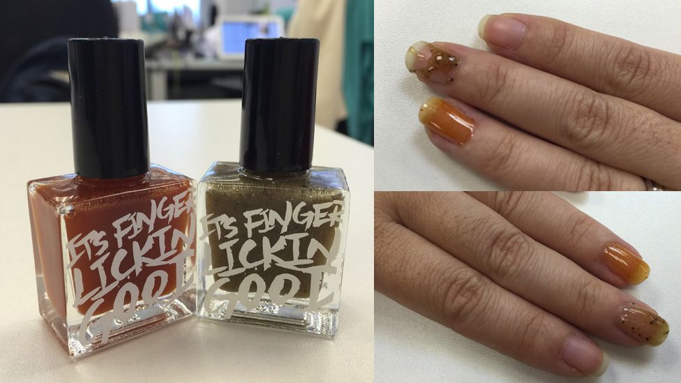 Picture of KFC nail polish sent to the BBC Hong Kong office