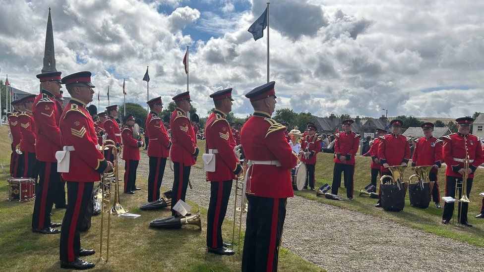 British Army Band Catterick lining the processional walkway