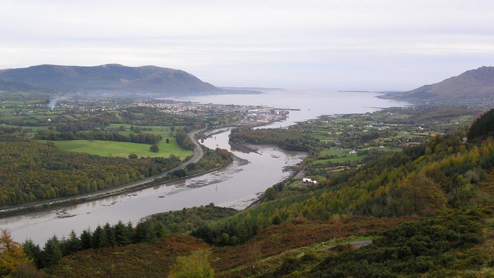 Warrenpoint, seen from the Flagstaff view point on a clearer day