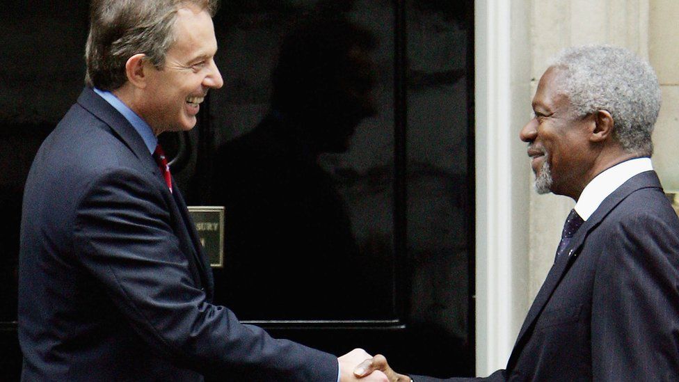 Tony Blair and Kofi Annan