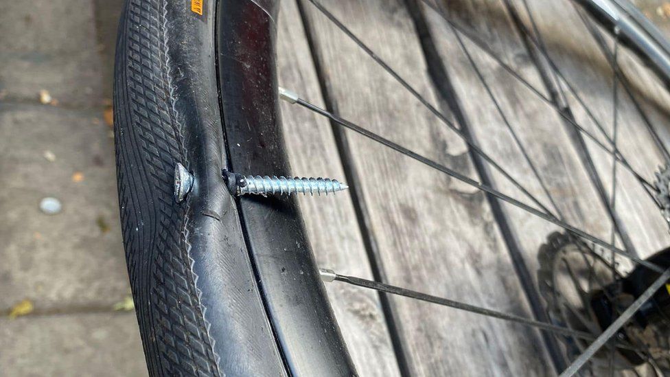 Punctured tyre