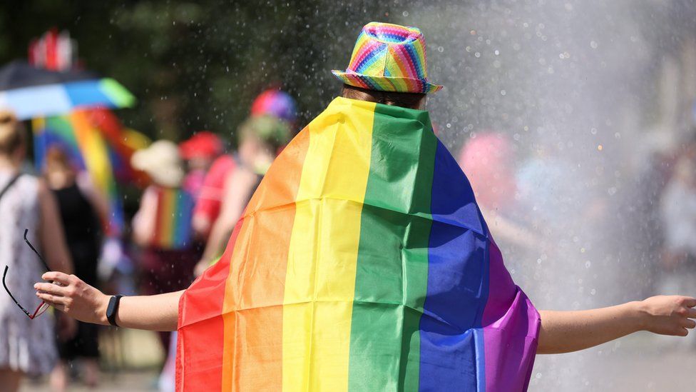 People participate in the Gay Pride parade in Warsaw, Poland