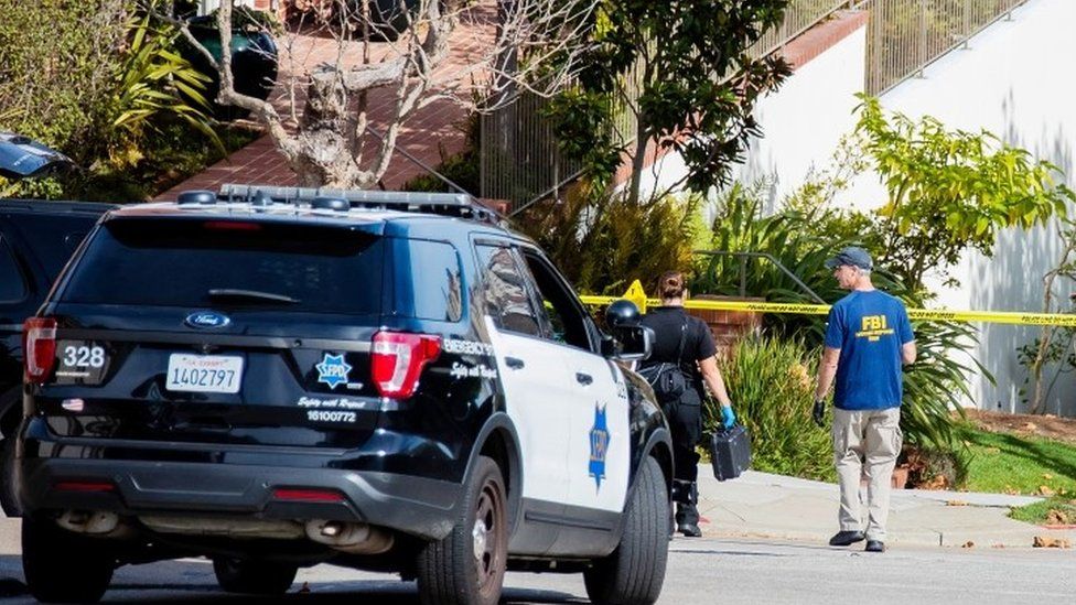 Crime scene at the Pelosi home - 28 October