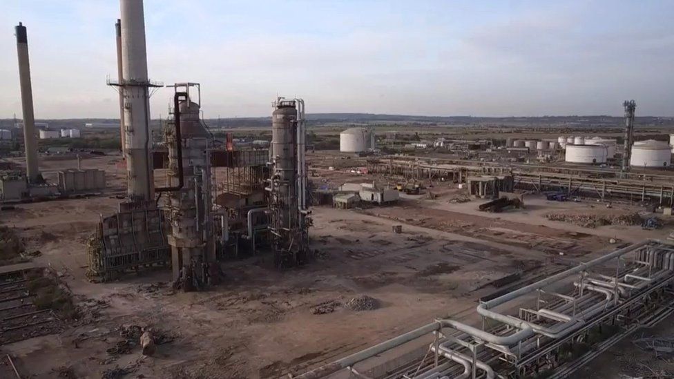 Coryton oil refinery site in 2016