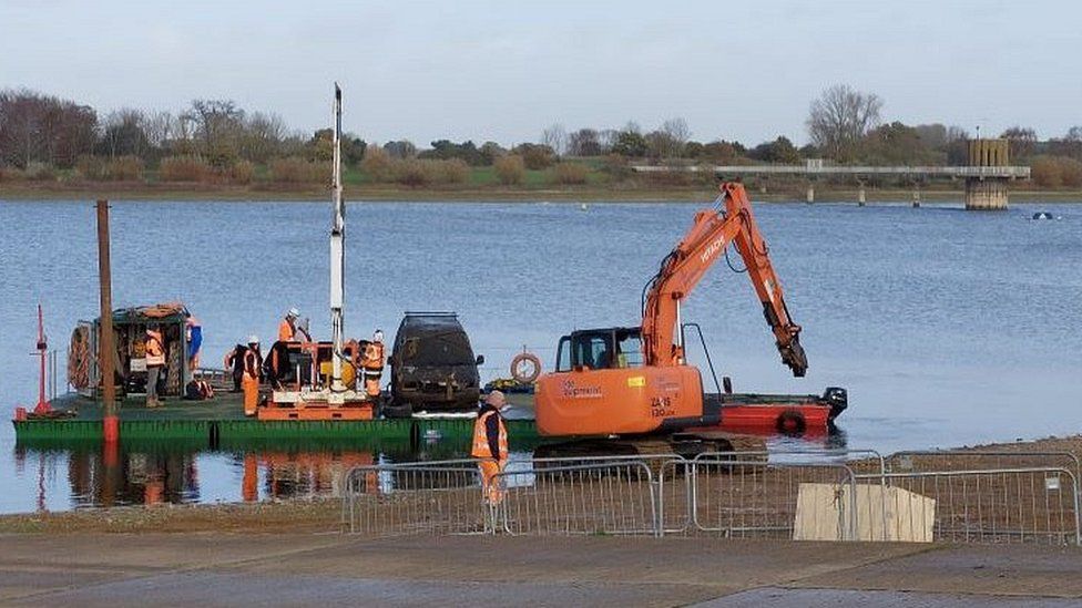 Suffolk Police have pulled three vehicles from Alton Water reservoir