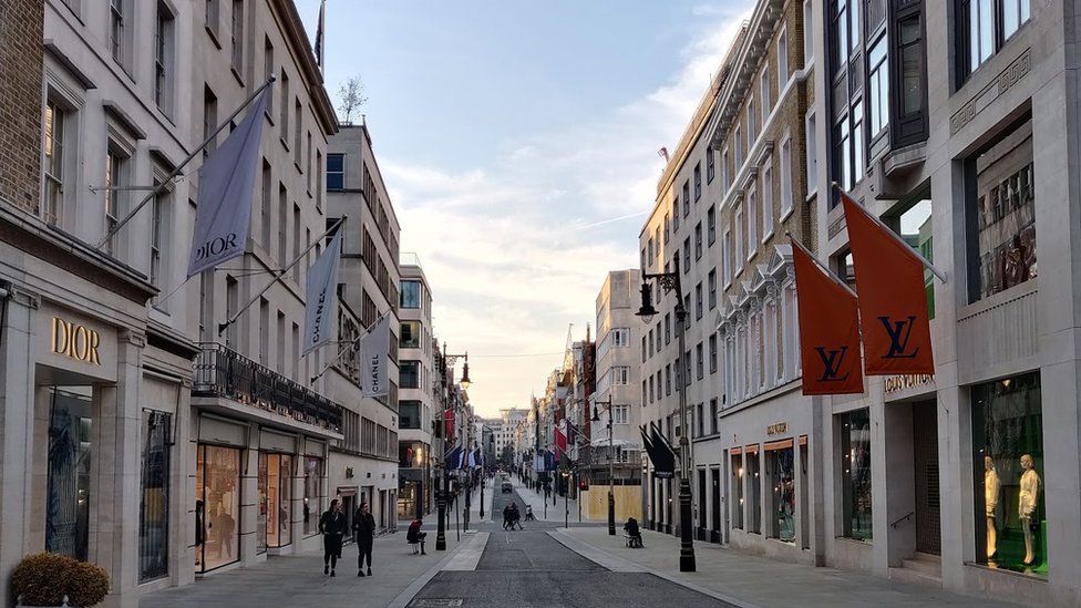 Designer shops on Bond Street