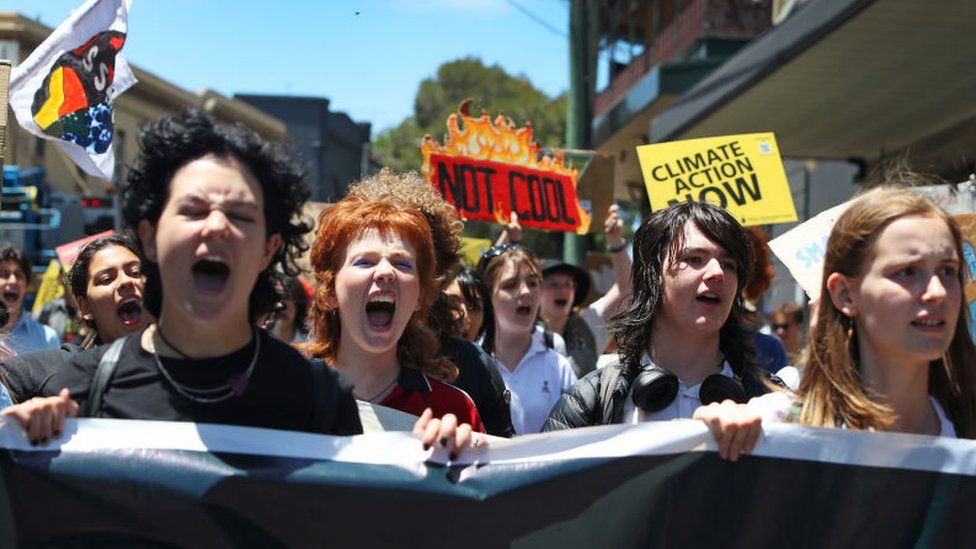 Climate protestors in Sydney