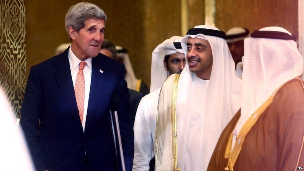 US Secretary of State, John Kerry in Doha, 3 Aug