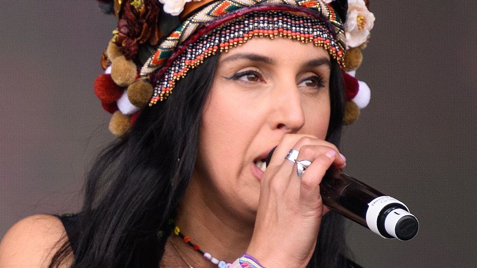 Jamala on the Pyramid Stage during day five of Glastonbury Festival on June 26, 2022