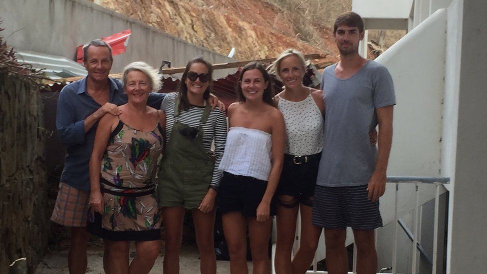 Tommy White, Jessica Smart and the other members of the group on holiday