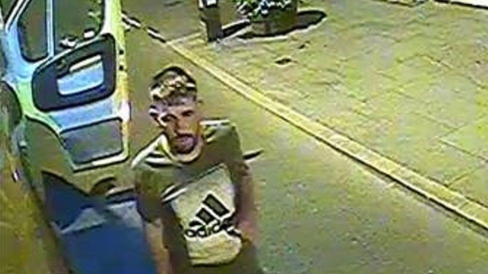 Image released from CCTV of a a man police would like to speak to about the theft
