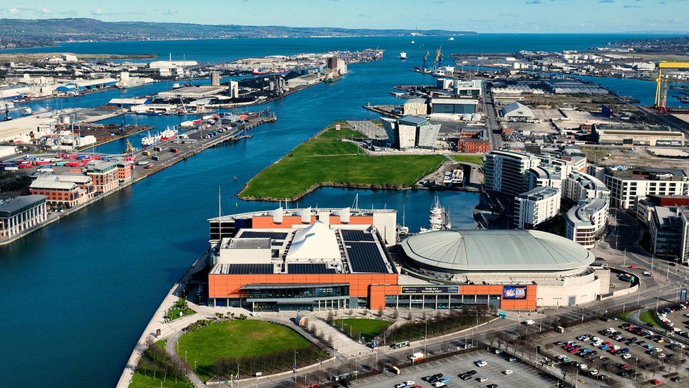 Aerial view of SSE arena