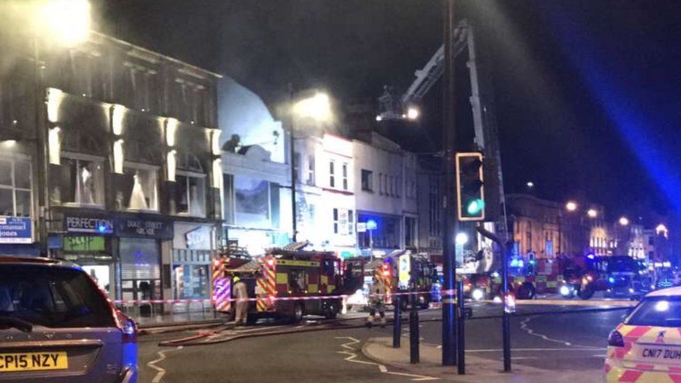 Blaze Opposite Cardiff Castle Accidental, Says Fire Service - BBC News