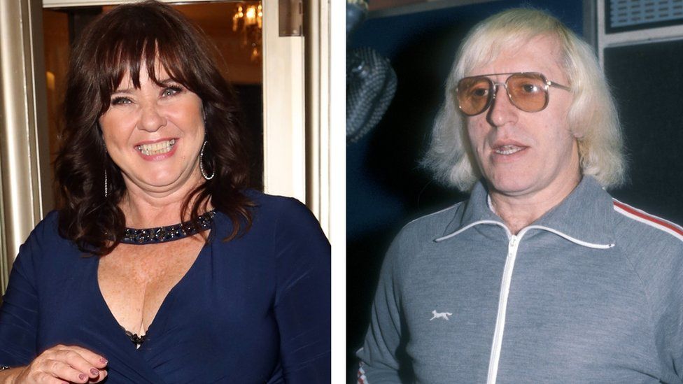 Coleen Nolan in 2017 and Jimmy Savile in 1979