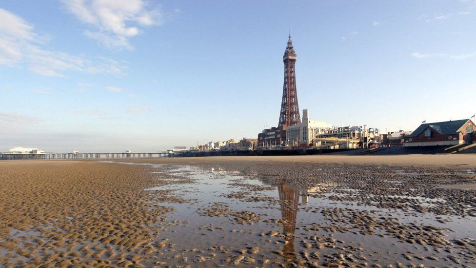 Blackpool Tower from the beach