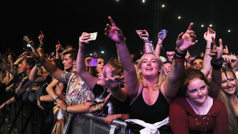 Fans of The Wombats at Reading Festival, 2016