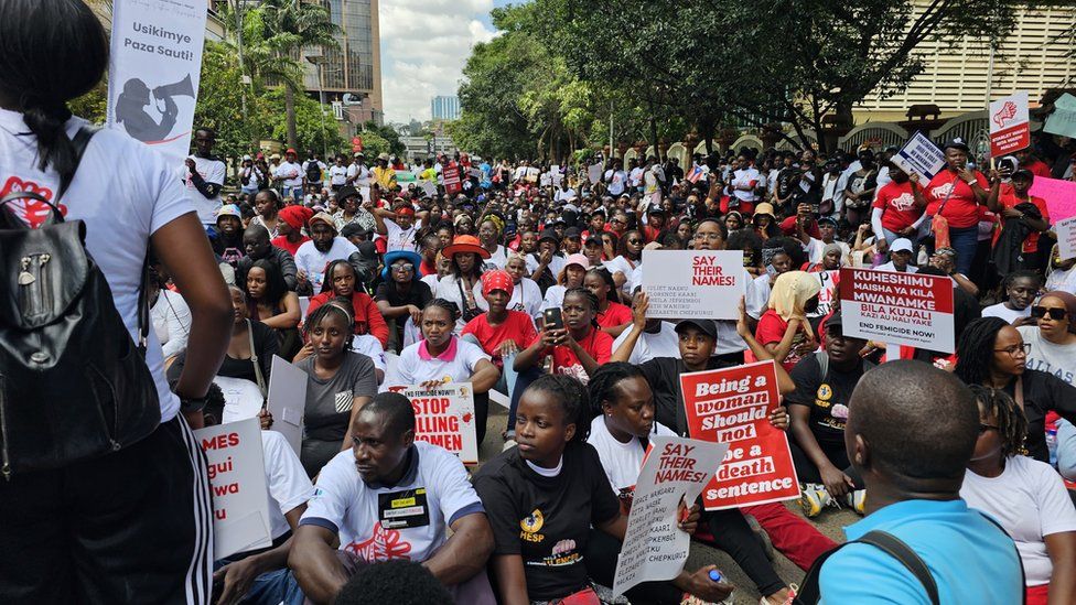 Demonstrators in Nairobi.