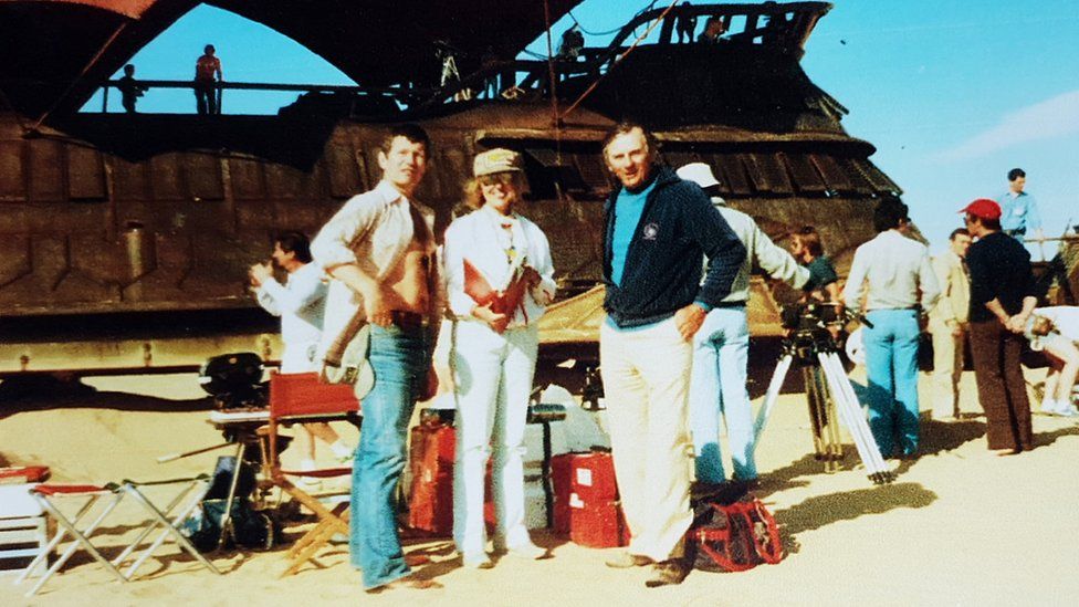 On the set of Return Of The Jedi
