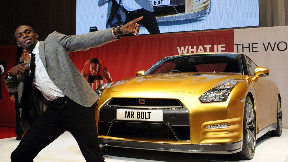 Sprint champion Usain Bolt has been appearing in Nissan adverts since 2012