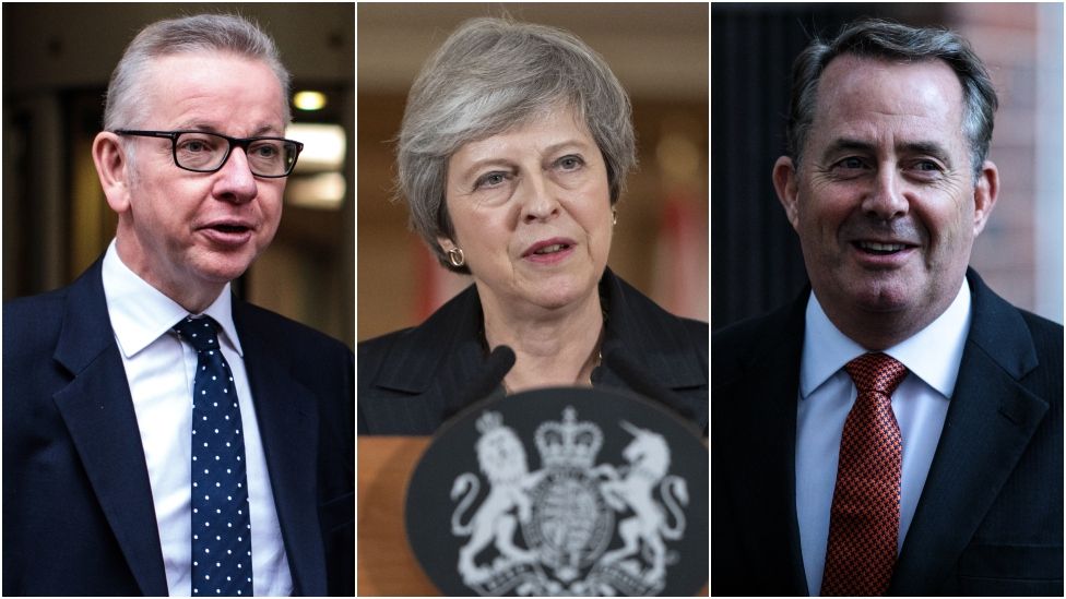 Michael Gove, Theresa May and Liam Fox