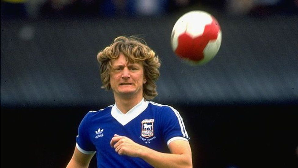 Eric Gates playing football for Ipswich Town in 1979