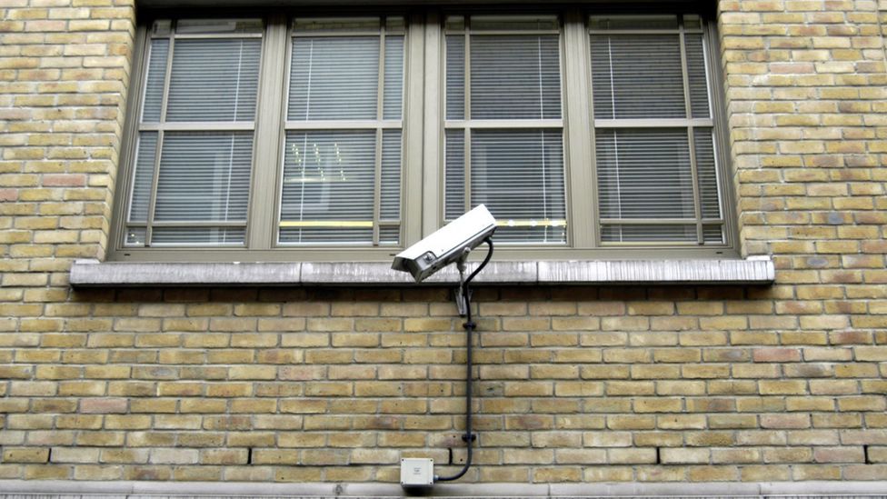 CCTV camera on a wall